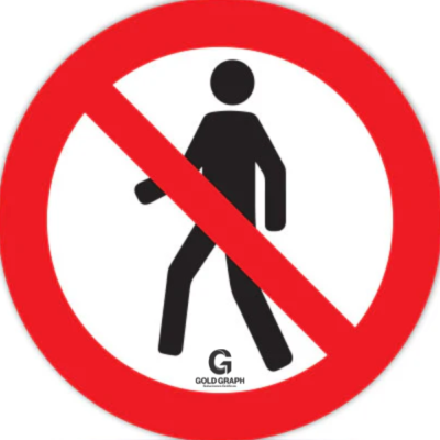 SE AL PROHIBIDO PASO DE PEATONES GOLD GRAPH SPA se-al-prohibido-paso-de-peatones-gold-graph-spa